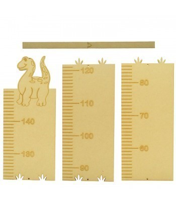 Laser Cut Children's Wall Height Chart - Dinosaur Design
